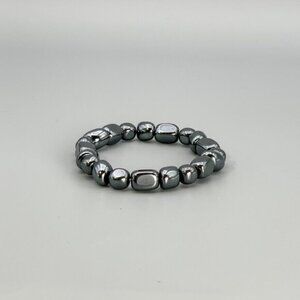 Hematite Chakra  Bracelet, Tumbled Polished Stones